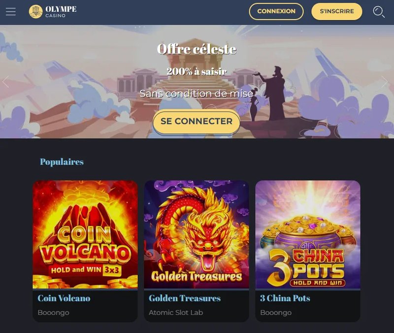 Rédécouvrez le Nouveau Visage de l’Olympe Casino : Bonus et Jouissance Sans